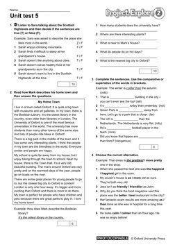 Project Explore 2 Unit 5 Test | PDF | Foreign Language Studies | Home ...