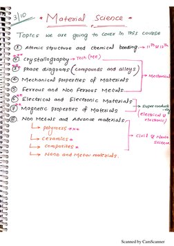 Material Science Handwritten Notes | PDF