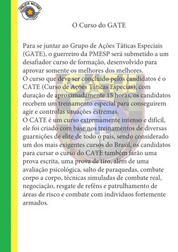 Manual do GATE: Ações Táticas Especiais | PDF | Polícia | Militar