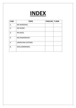 INDEX 
 
 
 
 
 
 
 
 
 
 
 
 
 
                                                                              
S.NO. 
TOPI