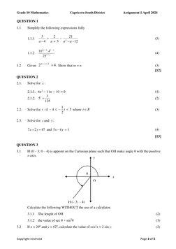 2024 Math Grade 10 Assignment 1 Term 2 | PDF | Euclid | Geometry