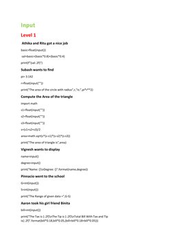 Python Elab Solutions for SRM 2024 | PDF | Area | Arithmetic
