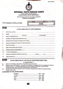 Nysc Form.pdf NYSC FORM 2B and 4B | PDF