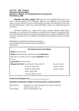 9 Css Q4 Module Tle Ict Css g9 q4 Tec Week1 4 | PDF | Electric Power | Electrical Equipment