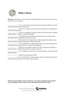 Tle Ict Css g9 q4 Tec Week1 4 | PDF | Electric Power | Electrical Equipment