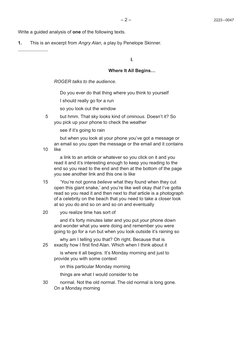 IB English A SL Paper 1 Guide | PDF