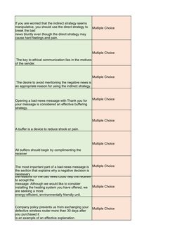 Multiple Choice
Multiple Choice
Multiple Choice
Multiple Choice
A buffer is a device to reduce shock or pain.
Multiple Choice
