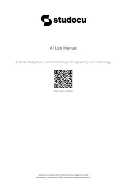 AI Lab Manual for 4th Semester Students | PDF | Artificial Intelligence ...