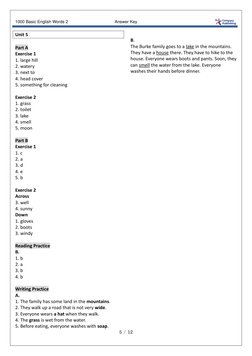 Answer Simple Word 1000 Basic English Words 2 Answer Key | PDF