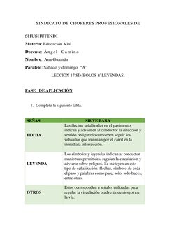 SINDICATO DE CHOFERES PROFESIONALES DE 
                                                       
SHUSHUFINDI  
Materia: Educac