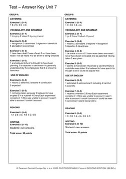 Focus 4 Unit 7 Test Answer Key | PDF