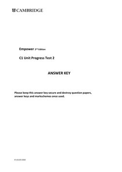 C1 Unit Progress Test 2 Answer Key | PDF | Computers | Technology ...