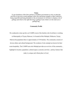 Community Clean-Up Drive Action Plan | PDF | Waste | Environment