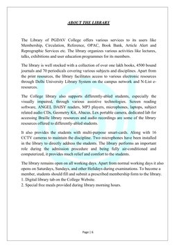 Pgdav Library IGNOU MLIS Internship Report Guide | PDF | Libraries | Image Scanner