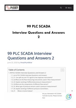 99 PLC SCADA Interview Q&A Guide | PDF | Programmable Logic Controller ...