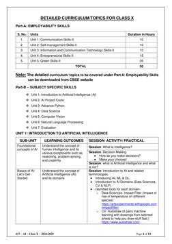 CBSE Class 10 AI Curriculum 2024-2025 | PDF | Artificial Intelligence ...