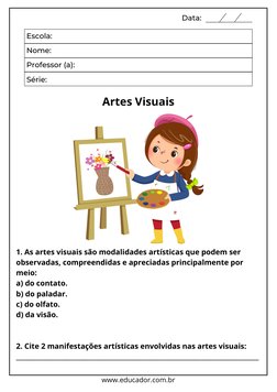Caderno de Atividades de Artes - 2º Ano | PDF | Vermelho | Cor
