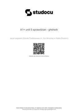 A1+ Unit 5 Language Test | PDF
