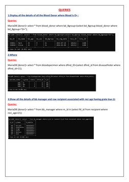 Blood Bank Management System Project | PDF | Blood Donation | Databases