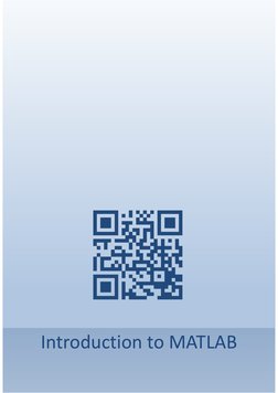 Introduction to MATLAB
