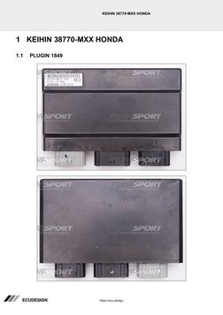Keihin 38770-MXX Honda ECU Guide | PDF | Technology & Engineering