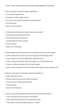 Generative AI MCQs and Concepts | PDF | Artificial Intelligence ...