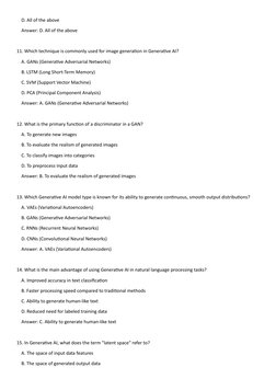 Generative AI MCQs and Concepts | PDF | Artificial Intelligence ...