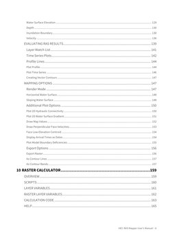 HEC-RAS Mapper User's Manual – 6
Water Surface Elevation ....................................................................