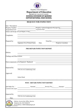 Post Repair Report Example Pre-Repair and Post-Repair Reports | PDF | Printer (Computing) | Office ...