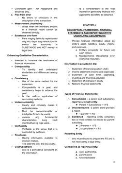 ➢Contingent  gain  -  not  recognized  and
disclosed only. 
c.
Free from error
-
No  errors  or  omissions  in  the
descripti