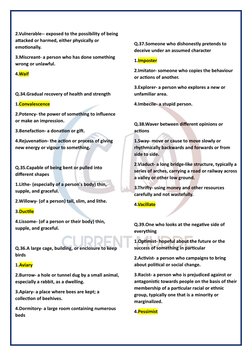 2.Vulnerable-- exposed to the possibility of being 
attacked or harmed, either physically or 
emotionally. 
3.Miscreant-