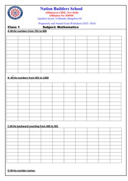 Nation Builders School
                               Affiliated to CBSE, New Delhi