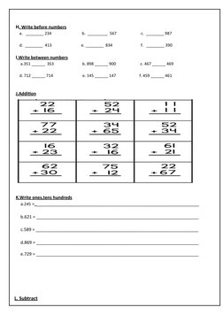H. Write 
 
 before
 
  numbers