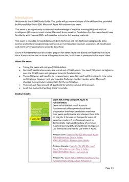 AI-900 Exam Study Guide Overview | PDF | Machine Learning | Artificial ...