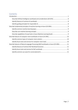 AI-900 Exam Study Guide Overview | PDF | Machine Learning | Artificial ...