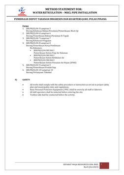 MSCL Pipe Installation Method Statement | PDF | Pipe (Fluid Conveyance ...