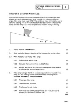 PHYSICAL SCIENCES: PHYSICS   
(Paper 1) 
9 
 
P.T.O. 
 
 
 
QUESTION 3:  (START ON A NEW PAGE) 
 
 
 
National Building Regul