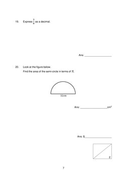 PSLE 2023 Standard Mathematics Paper 1 | PDF | Area | Cupcake