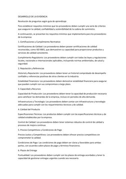 Informe sobre Proceso de Aprovisionamiento | PDF | Calidad (comercial ...