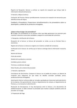 Informe sobre Proceso de Aprovisionamiento | PDF | Calidad (comercial ...