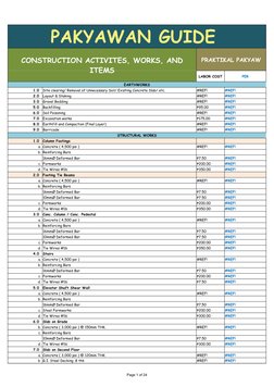 Pakyaw Labor Cost Guide for Construction | PDF | Structural Engineering ...