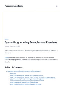 QBasic Programming Examples for Beginners | PDF | Area | Length