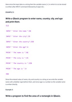 QBasic Programming Examples for Beginners | PDF | Area | Length
