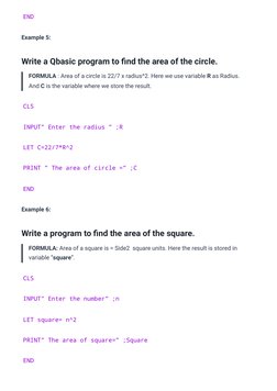 QBasic Programming Examples for Beginners | PDF | Area | Length