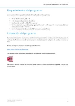 Caso práctico de recapitulación 
FACTUSOL 2020
T. 953 227 933 | F. 953 227 942
www.sdelsol.com
7
Requerimientos del programa