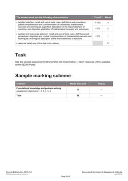 General Maths IA2 Marking Scheme 2019 | PDF | Mathematics | Applied ...