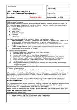 Overhead Crane Safe Work Practices | PDF | Crane (Machine) | Personal ...