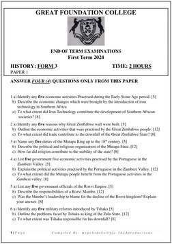 1 | P a g e                C o m p i l e d  B y :  m r p c h i d o k o @ g f c . 2 0 2 4 p r o d u c t i o n s  
 
GREAT FOUN