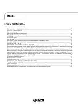 LÍNGUA PORTUGUESA
ÍNDICE
Compreensão e interpretação de texto.  .............................................................