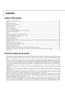 SUMÁRIO
LÍNGUA PORTUGUESA
Leitura e compreensão de textos:...................................................................